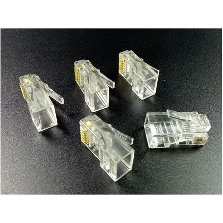 5 connettori da crimpare rj45 per linea ethernet