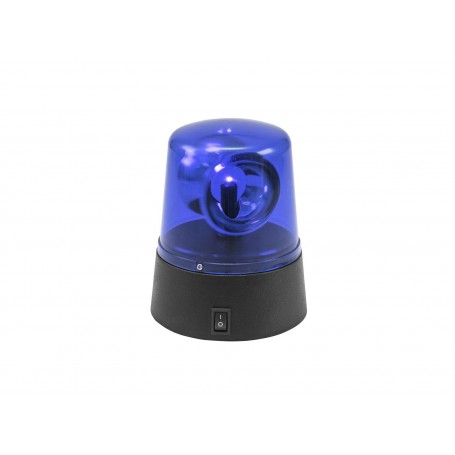 4x Polizia Party, LED Lampeggiante Blu con Riflettore Girevole a Batteria,  senza Fili, posizionabile ovunque, blu